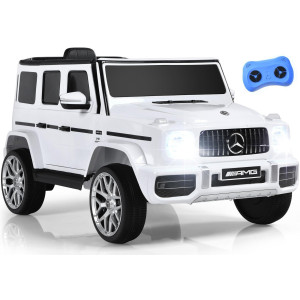 Infans Licensed Mercedes Benz G63 Kids Ride On Car 12V Electric Vehicle With Remote Control Double Open Doors Music Bluetoot