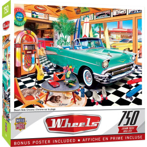 Masterpieces 32272 Wheels Beach Side Chrome 750Pc Puzzle