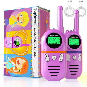 Kids Walkie Talkies 2 Pack Rechargeablefive Year Old Girl Gifts Walkie Talkies For Toddlers Age 35 Birthday Gifts For Girls