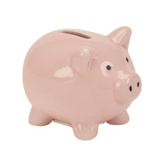 Creative Gifts International Small Pink Ceramic Pig Piggy Bank 3 X 4 X 3 Gift Box Included