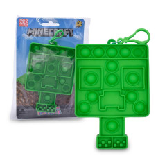 Minecraft Mini Bubblerz Fidget Bubble Popper Backpack Hanger Creeper Cow Steve Alex