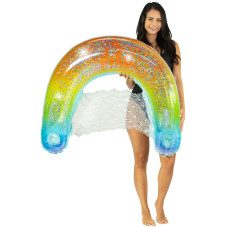 Poolcandy Sun Chair Water Raft Multiple Chair Styles Rainbow Haze Glitter Sun Chair Pool Float