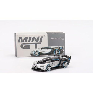 Bugatti Vision Gran Turismo Sliver And Carbon 1/64 Diecast Model Car By True Scale Miniatures Mgt00369