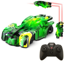 Force1 Zero G Green Wall Climbing Remote Control Car For Kids Remote Control Stunt Car 360