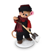 Annalee Winter Woods Shoveling Mouse 8 In