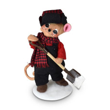 Annalee Winter Woods Shoveling Mouse 8 In