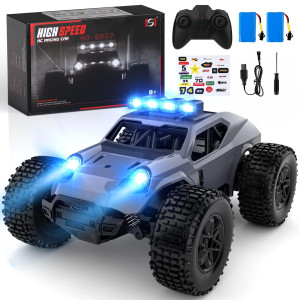 Epochair Remote Control Car 28Kmh 24Ghz High Speed Rc Cars Toys Offroad Hobby Rc Truck Toy With Ledlights Rechargeable Toy