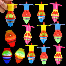 9Pack Led Light Up Spinning Tops With Gyroscope Led Flashing Spinning Toys For Kids Party Favors Goodie Bag Fillers Glow Dark