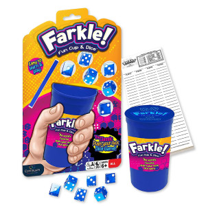 Continuum Games Farkle Fun Cup And Dice The Worlds Favorite Classic Push Your Luck Dice Game Includes Rolling Dice Cup 6 Dice