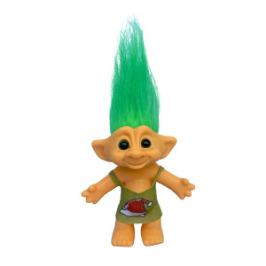 Good Luck Troll Doll 7(Include Hairs) Tall Toy Action Figure Troll for School Project?Arts Crafts?Party Favors (12-Green)