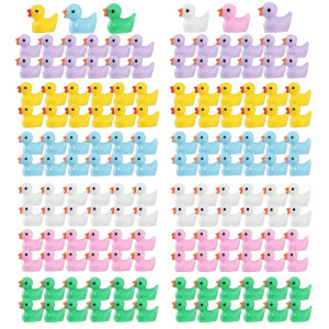 150Pcs Mini Resin Ducks Tiny Duck Bulk Miniature Dollhouse Dcor Accessories Garden Aquarium Potted Ornament Party Toys Diy C