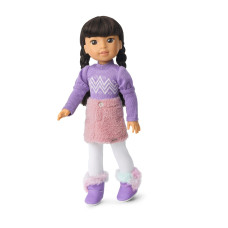 American Girl Corinne Tan Girl Of The Year 2022 145Inch Gwynn Doll With Sweater Skirt And Boots For Ages 8