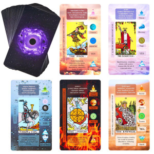 Xsylohxl Tarot Cards For Beginners Tarot Deck With Meanings On Them Training Tarot Deck With Message For Reading Classic Learnin