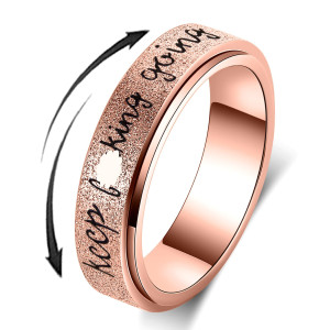 Luckyamor Fidget Rings Women For Anxiety Ringsstainless Steel Fidget Rings For Men Spinner Ring Personalized Inspirational Fidg