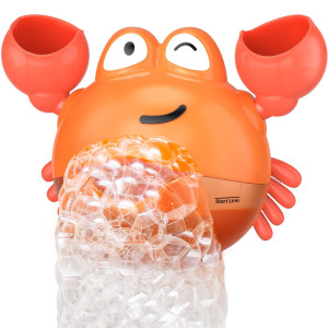 Kindiary Bath Toy Crab Bath Bubble Maker For Baby Toddlers Infants Kids Automatic Bubbles Machine Blower For Bathtub Batte