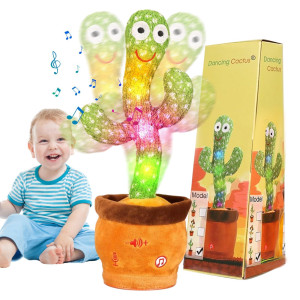 Dancing Cactus Talking Cactus Toy Dancing Cactus Mimicking Toy Repeating And Recording What You Say Cactus Baby Toy With Led