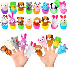 16Pcs Easter Eggs Filled With Finger Puppets For Easter Basket Stuffersprefilled Easter Egg With Finger Puppets For Easter Egg