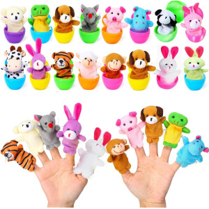 16Pcs Easter Eggs Filled With Finger Puppets For Easter Basket Stuffersprefilled Easter Egg With Finger Puppets For Easter Egg