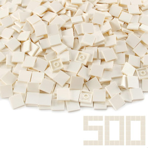 White 2 2 Tile 500 Parts And Pieces Flat Moc Bricks Bulk Building Blocks For Smooth Surface Wall Floor Toy Accessories Comp