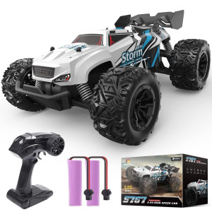 Deerc Rc Car Remote Control Monster Truck W 2 Batteries For 40 Min Play Allterrain 24Ghz Rock Crawler Toy Gift For Boys Gir