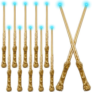 Jerify 10 Pieces Light Up Magical Wizard Wands Sound Illuminating Toy Wand 146 Inch Witch Wand For Kids Halloween Birthday Gift