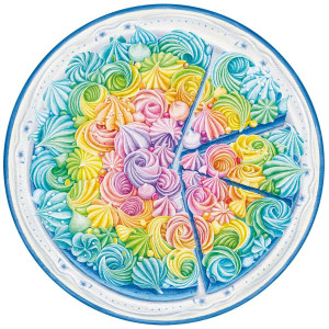 Ravensburger Circle Of Colors Rainbow Cake 500 Piece Round Jigsaw Puzzle For Adults 17349 Every Piece Is Unique Softclick