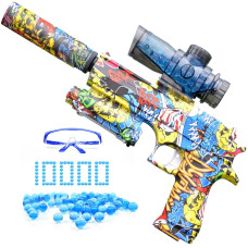 Ancrown Gel Ball Blaster Electric Splatter Ball Blaster Suitable For Backyard Fun And Outdoor Team Shooting Games Festival Gif