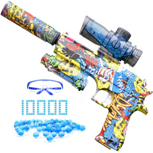 Ancrown Gel Ball Blaster Electric Splatter Ball Blaster Suitable For Backyard Fun And Outdoor Team Shooting Games Festival Gif