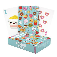 Aquarius Kawaii Foods Playing Cards - Kawaii Foods Themed Deck Of Cards For Your Favorite Card Games - Officially Licensed Kawaii Foods Merchandise & Collectibles