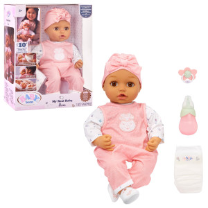 Baby Born My Real Baby Doll Ava Light Brown Eyes Realistic Softbodied Baby Doll Ages 3 Up Sound Effects Drinks Wets M