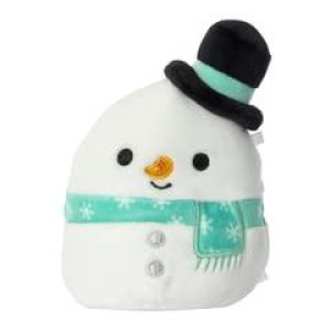 Squishmallows Kellytoy 2022 4 Manny The Snowman With Hat Includes Stickers