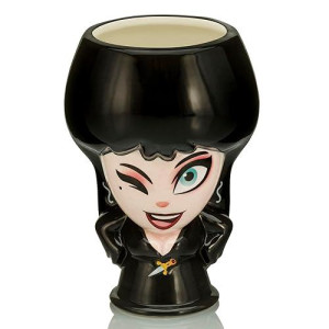 cupful of cute Mistress of the Dark Elvira ceramic Mug Holds 18 Ounces