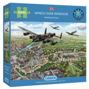 Wings Over Windsor 250 Extra Large Jigsaw Puzzle Large Piece Jigsaw Puzzle Sustainable Puzzle For Adults Premium 100 Recy