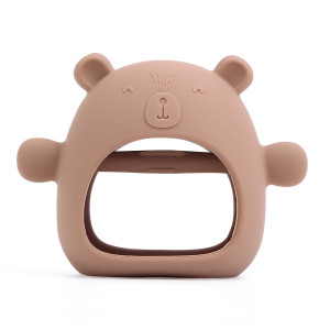 Komfy Lillove Food Grade Silicone Bear Mitten Teether For 3 Months Babies Handle Wrist And Never Drop Bpa Free Antidrop Sus