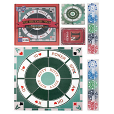 Michigan Rummy Deluxe Board Game Set Felt Game Mat 2 Boxes Of Playing Chips 200 Pieces 1 Deck Of Poker 1 Game Manual