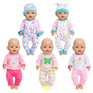 Sotogo 5 Sets 18 Inch Doll Clothes Doll Outfits Doll Accessories For American 18 Inch Baby Doll