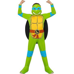 Rubie'S Child'S Teenage Mutant Ninja Turtles Leonardo Costume Jumpsuit, Shell, And Half-Mask, As Shown, Large