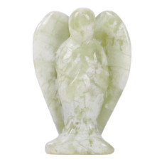 Justinstones Carved Xinshan Nephrite Gemstone Peace Angel Pocket Guardian Angelhealing Statue 2 Inch