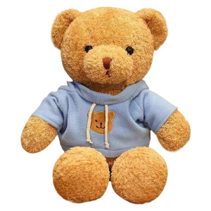 Galatee Cute Teddy Bear Plush Stuffed Animal Teddy Bear With Coffee Hoodie Gifts For Children196 Blue