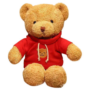 Galatee Cute Teddy Bear Plush Stuffed Animal Teddy Bear With Coffee Hoodie Gifts For Children157 Red