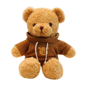 Galatee Cute Teddy Bear Plush Stuffed Animal Teddy Bear With Coffee Hoodie Gifts For Children118 Brown