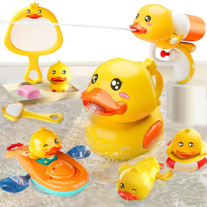 Or Or Tu Bath Toys For Toddlers Bathtub Toys Baby Bath Toy Rubber Duck Bath Toy For Toddler Age 18 Month 2 3 4 5 Year Old 9 P