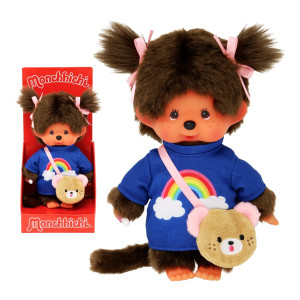 Bandai Plush Monchhichi Kawai Shoulder Strap 20 Cm