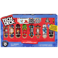 Tech Deck 25Th Anniversary 8Pack Fingerboards With Exclusive Figure Collectible And Customizable Mini Skateboards Kids Toys