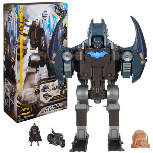 Dc Comics Batman Gotham City Guardian Playset 4In1 Transformation Batman Figure Lights 40 Sounds Kids Toy For Boys