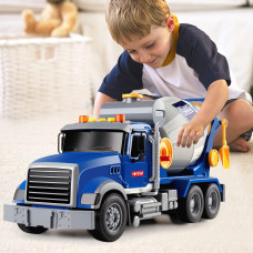 Dwi Dowellin Toddler Trucks Toys For Boys Age 13 35Big Cement Mixer Truck With Lights And Soundskids Boy Toys Christmas Birt