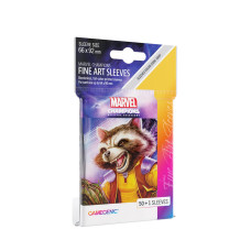 Gamegenic Marvel Champions The Card Game Official Rocket Racoon Fine Art Sleeves Pack Of 50 Art Sleeves And 1 Clear Sleeve Card