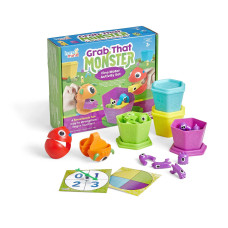 Hand2Mind Grab That Monster Fine Motor Activity Set, Occupational Therapy Toys, Fine Motor Skills Toys For Toddlers 3-4, Pincer Grasp Toys, Play Therapy Games For Kids, Preschool Learning Activities