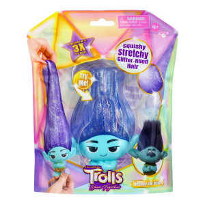 Magic Mixies Dreamworks Trolls Band Together Squishy Stretchy Glitterfilled Hair Doll Stretchy Hair Branch