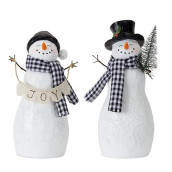 Melrose Modern Home Decorative Snowman (Set Of 4) 8.5" H Resin